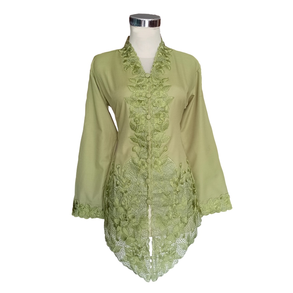 Kebaya Encim Hijau Sage Green 610
