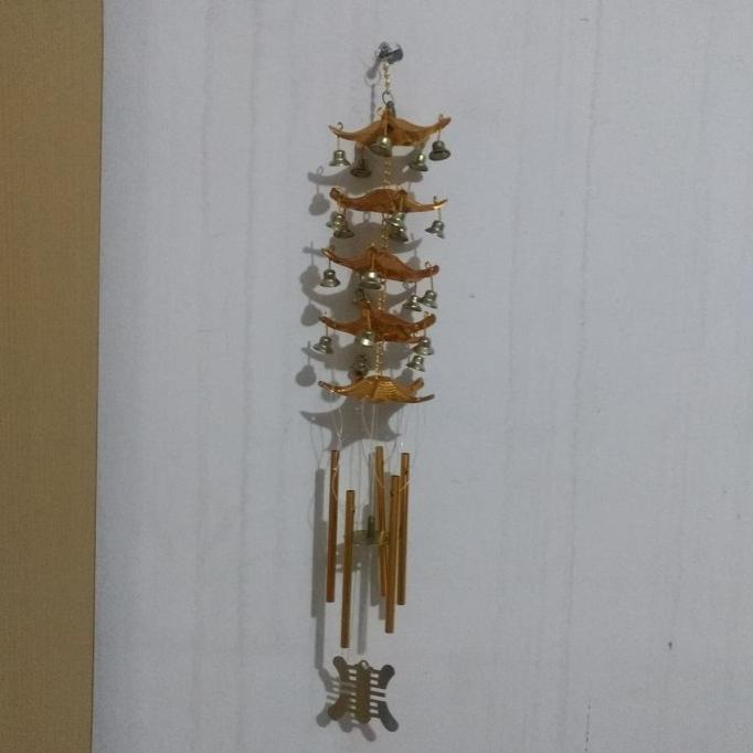 

Open DS] Lonceng angin 5 batang pagoda wind chime feng shui fungling feng ling