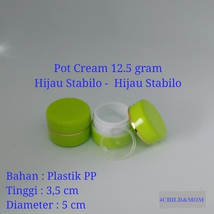 

Pot Cream 12,5 gram Pot Jar 12,5gr Hijau Stabilo