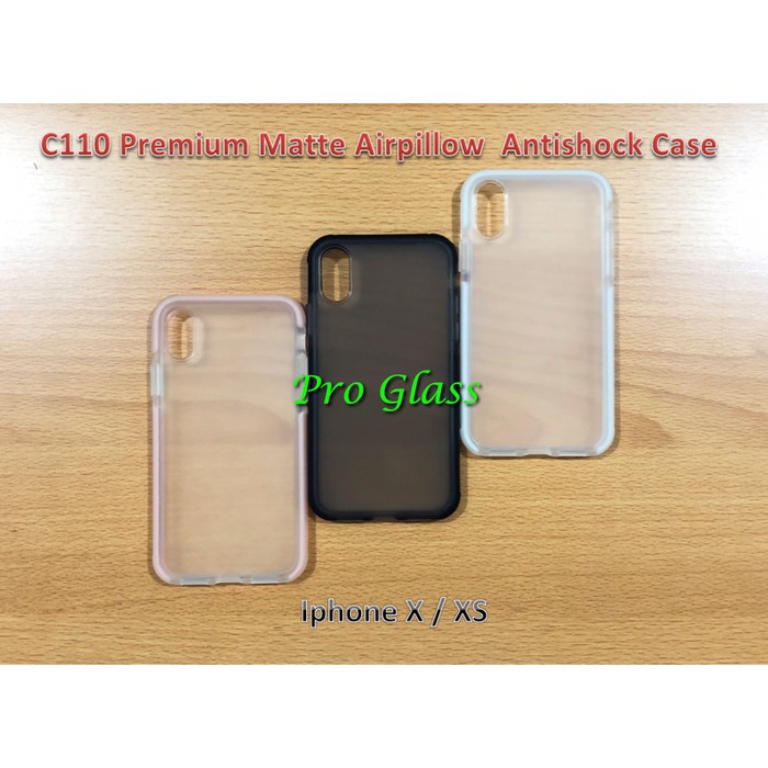 C110 Iphone X / XS / XR Premium Matte Air Pillow Antishock Silicone Case