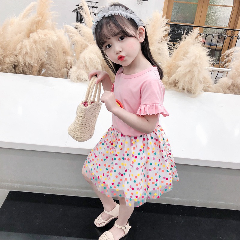 【Happy Baby】1-6Tahun QZ007 Dress Tutu anak Perempuan Kembang Fashion Anak