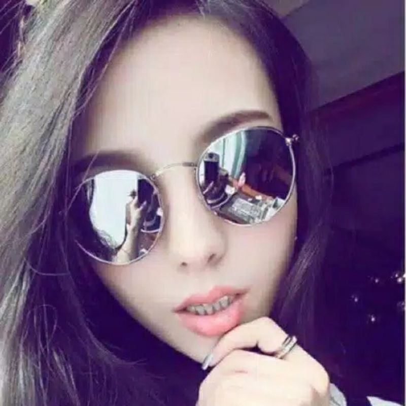 AZAHRA KACAMATA HITAM KACAMATA FASHION UNISEX STYLE KOREA KACAMATA KEREN OVAL WARNA Bingkai GOLD