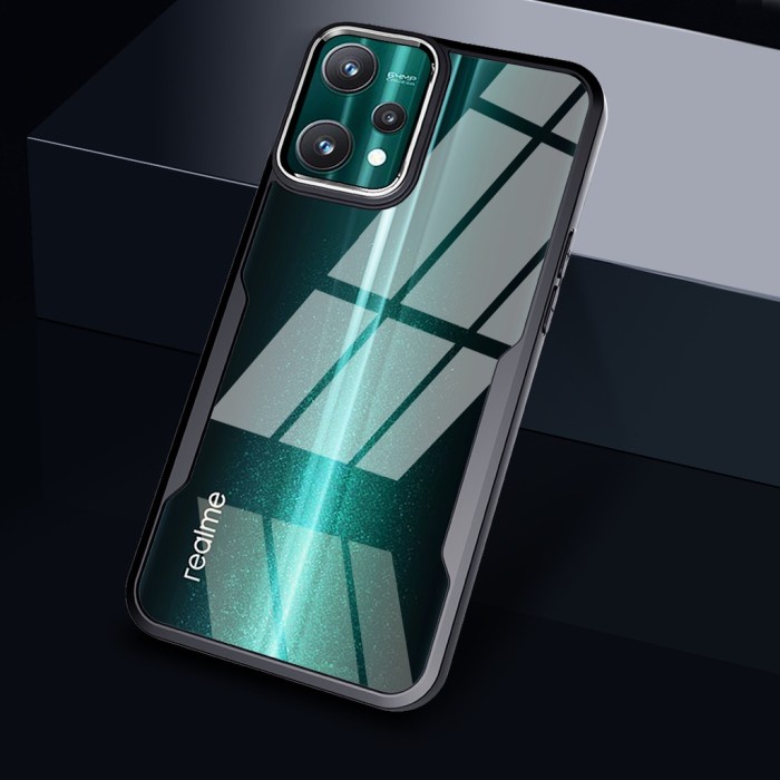 Original Premium Case Realme 9 / 9 Pro / 9 Pro Plus Miror Clear Acrylic Bumper Cover - Hitam, REALME