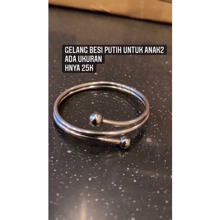 gelang besi putih asli untuk bayi dan anak2