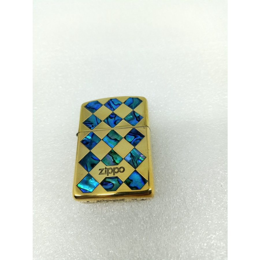 korek api zippo blue gold motif ketupat