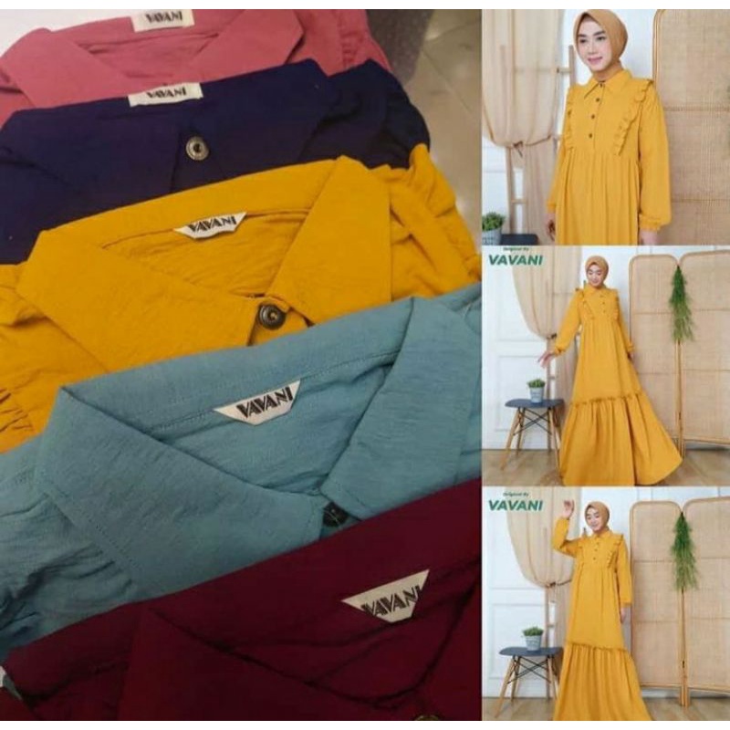 Original vavani dress Inaya busui friendly (gamis baju wanita muslimah kondangan casual)
