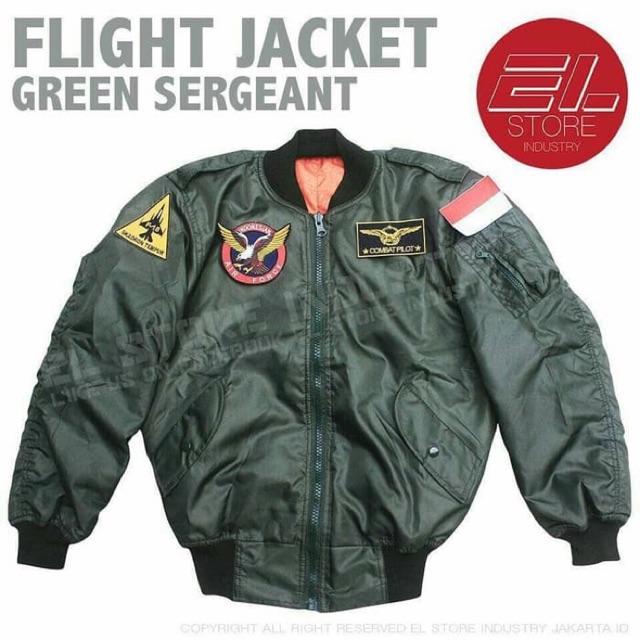 Jaket pria F-16 fighting falcon indonesian air force pilot