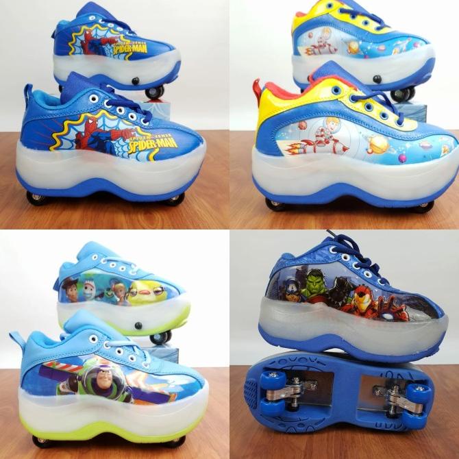 sepatu roda 4 anak laki laki/sepatu roda karakter
