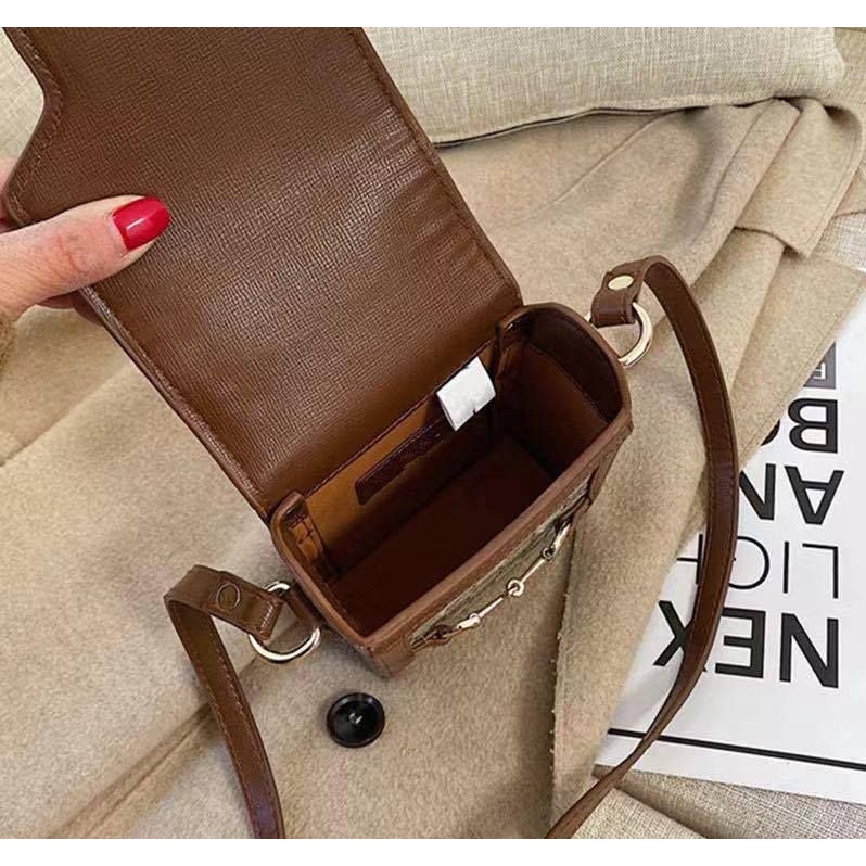 FH66 Tas Selempang sling panjang bahu wanita samping