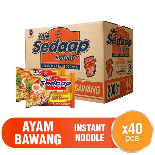 

Sedaap Mie Instan Ayam Bawang 70 gr 1 Dus isi 40 pcs