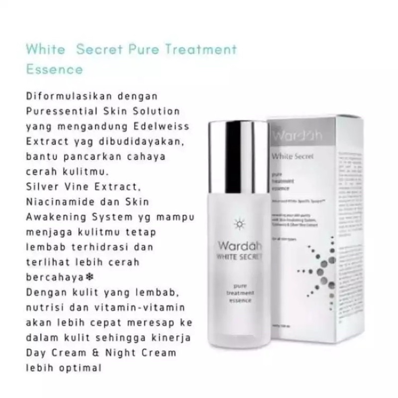 WARDAH Crystal Secret Series Indonesia / Facial Wash Face Scrub Micellar Water Essence Toner Mist Serum Day Night Eye Cream Sunscreen Mask Masker Lip Tint Matte Gloss / Lightening Acnederm Nature Daily Renew You C Defense Uv Shield Spf Colorfit Acne Paket