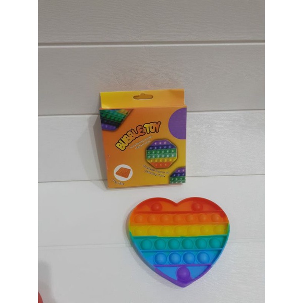 Pop It Fidget Toy Murah Rainbow Mainan Anak Penghilang Stress Anak