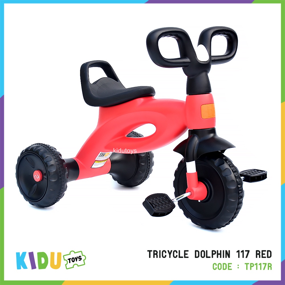 Sepeda Pedal Roda Tiga Anak Tricycle Dolphin Inui Labeille Mini Bike Anak / Tricycle Dolphin 117 Kidu Toys