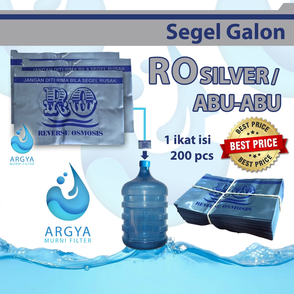 Segel Galon RO / Segel Plastik Galon RO Silver (Abu-abu)