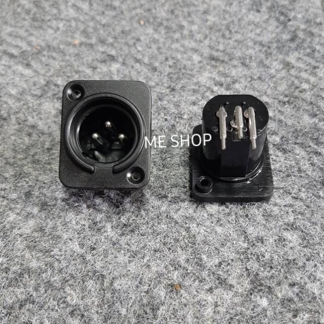 soket canon male plastik soket mic bodi