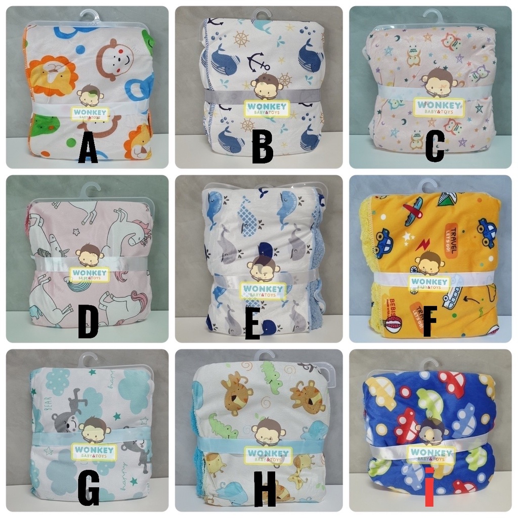 Selimut Bayi Double Fleece Tanpa Topi / Selimut Bulu / Selimut Anak Kolaco / Baby Of Mine / Cart Flower / Just to you / Somerset