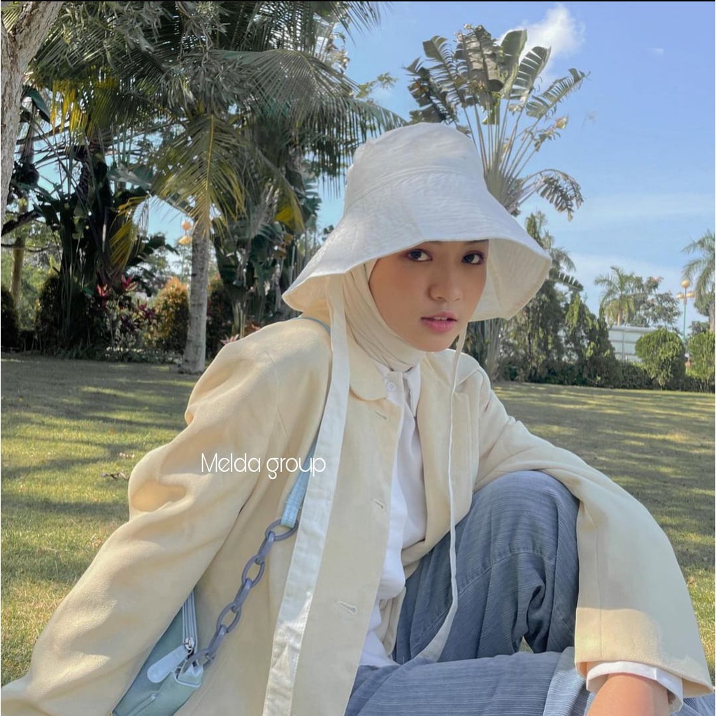 Topi Bucket Hat Wide Selebgram Style Korea Wanita Terbaru Cod