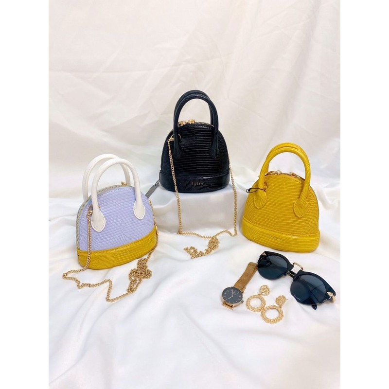 Tas Wanita Pedro Mini Lizard Effect Top handle bag