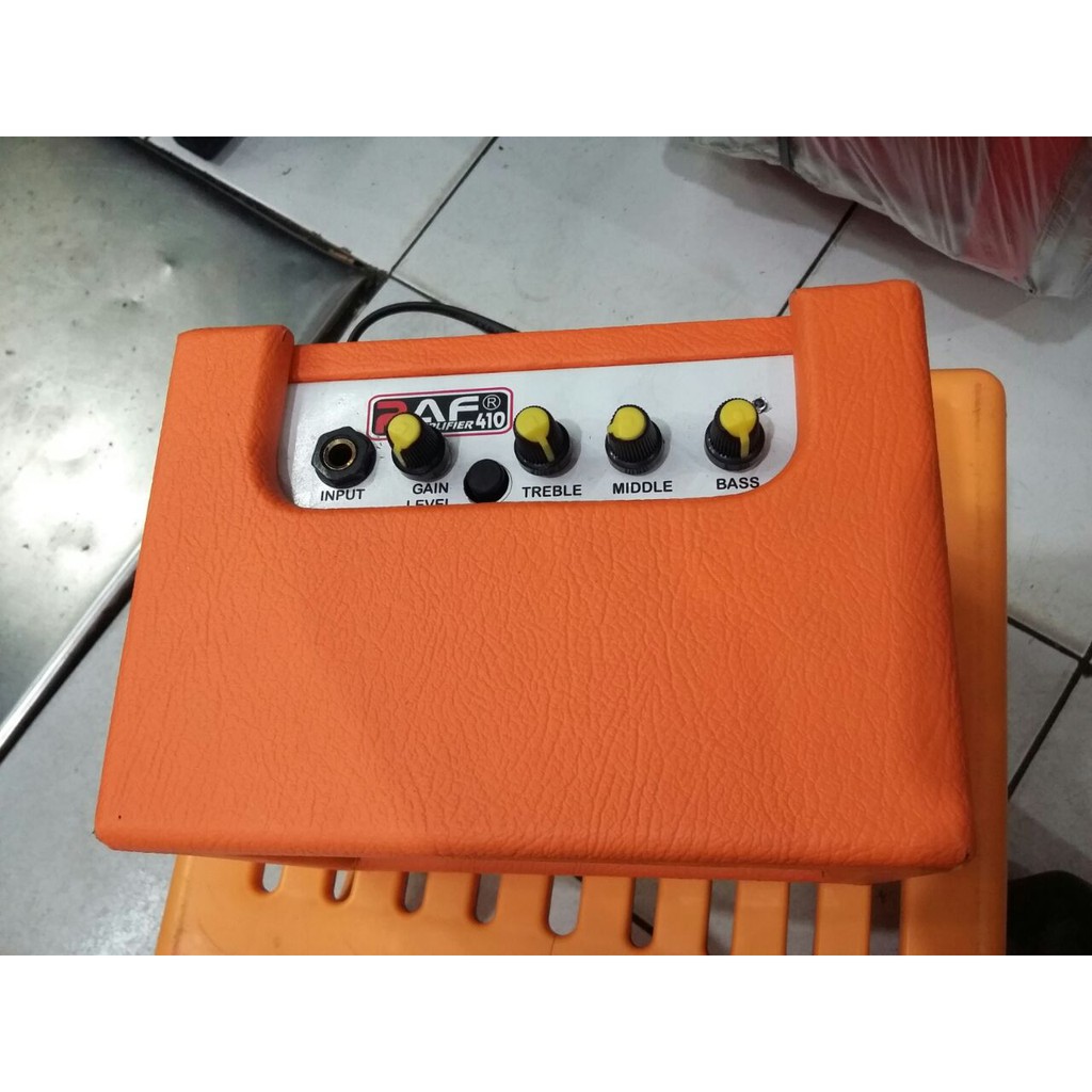 Ampli Mini Gitar dan Bass Merk Raf Ukuran 4 Inch ada Distorsi Orange Jakarta Murah Amply Amplifier