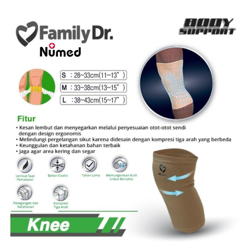 Knee Support Basic Origial Family Dr / Pelindung Sendi Lutut