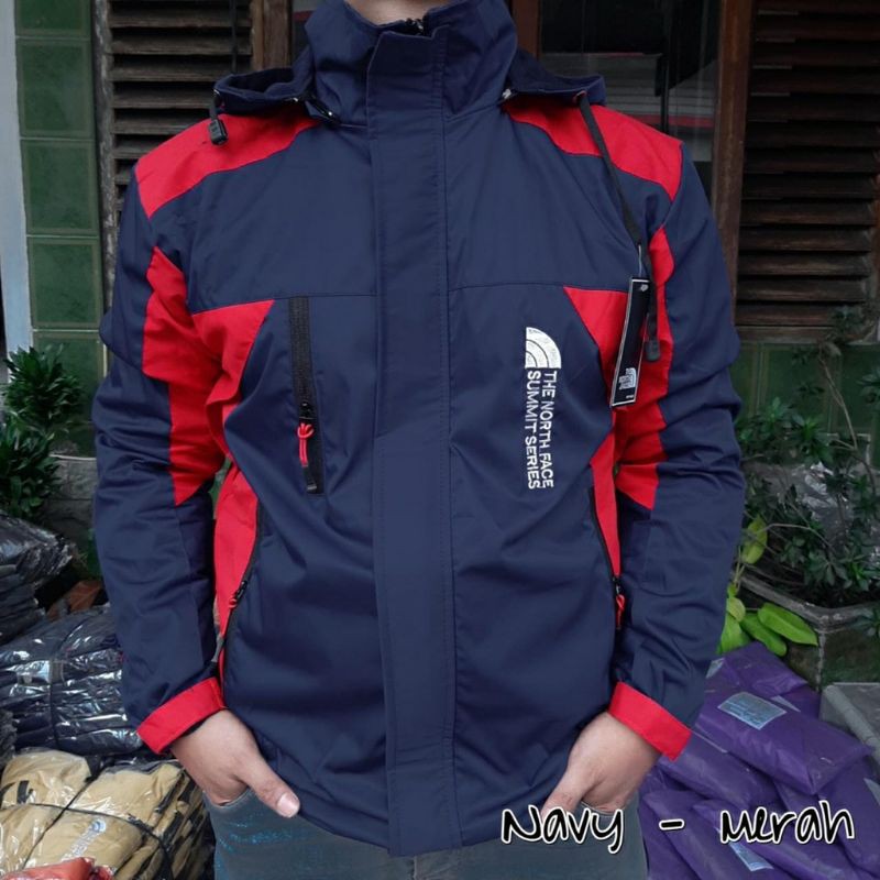 (COD) jaket outdoor WINDPROOF/ jaket gunung/jaket motor-Nevi-merah