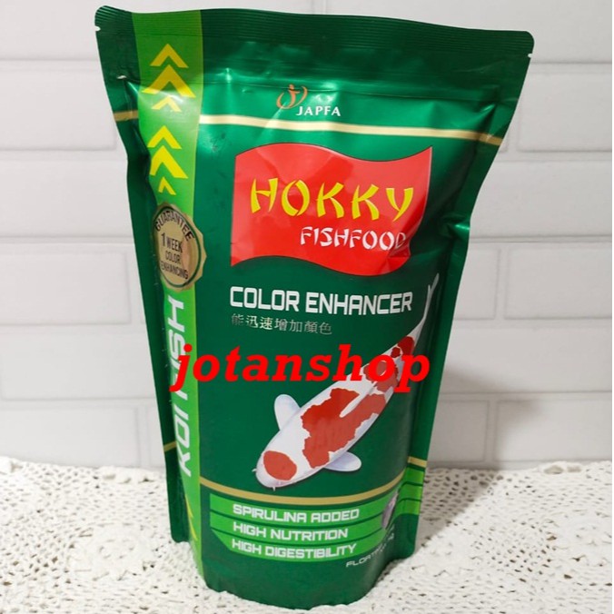 hokky hoki spirulina Medium M 1kg Color Enhancer Makanan Pakan pelet Ikan Koi 1 kg