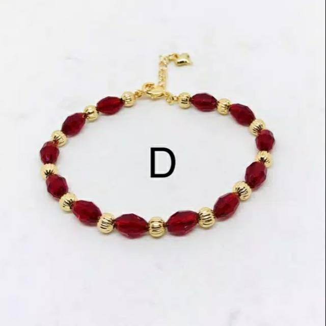 Gelang kristal lapis emas