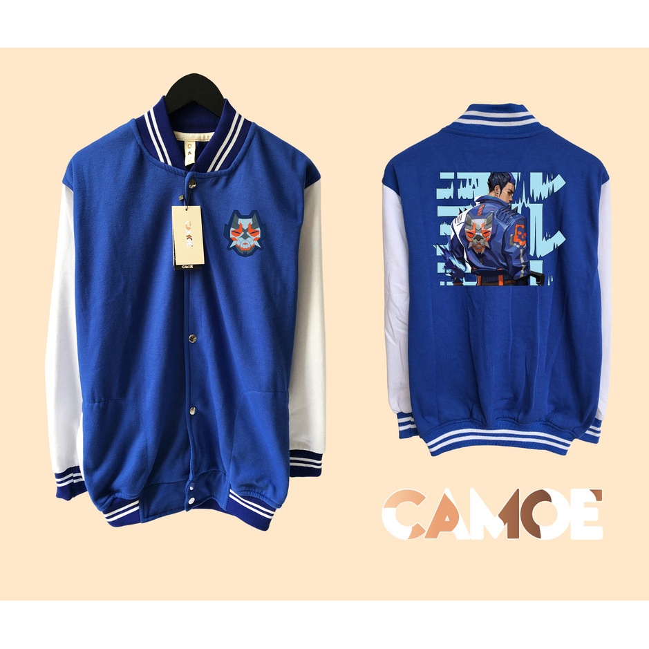 Jaket Baseball Varsity Gaming Valorant Agents Yoru