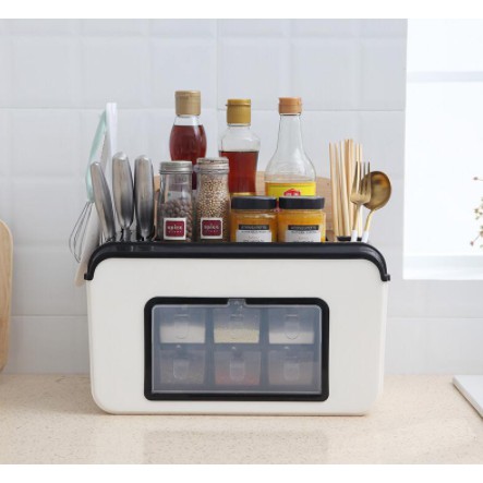 Rak Bumbu New Dengan Tempat Sendok - Plastik