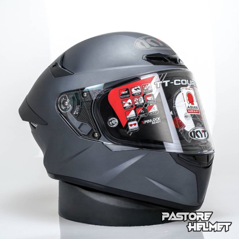Helm KYT TT Course Anthracite Matt / TTC Anthariacite / TTC Abu Doff Helm Original KYT