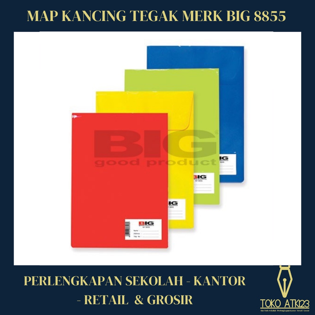 Map Kancing Plastik Folio Model Envelope Tegak BIG No. 8855