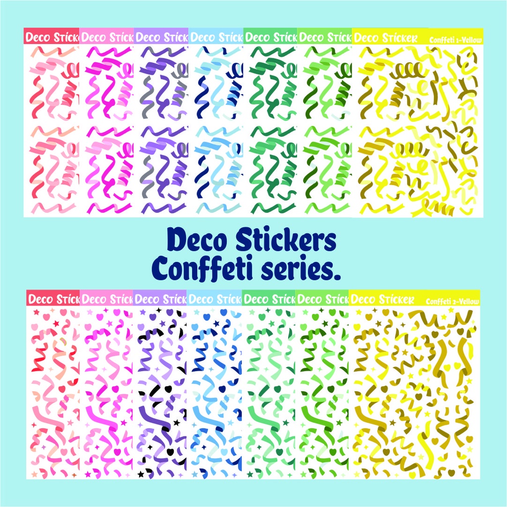 

DECO STICKER JOURNAL / PHOTOCARD / STIKER STICKER AESTHETIC CONFFETI SERIES