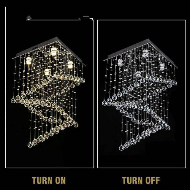 Lampu plafon hias kristal