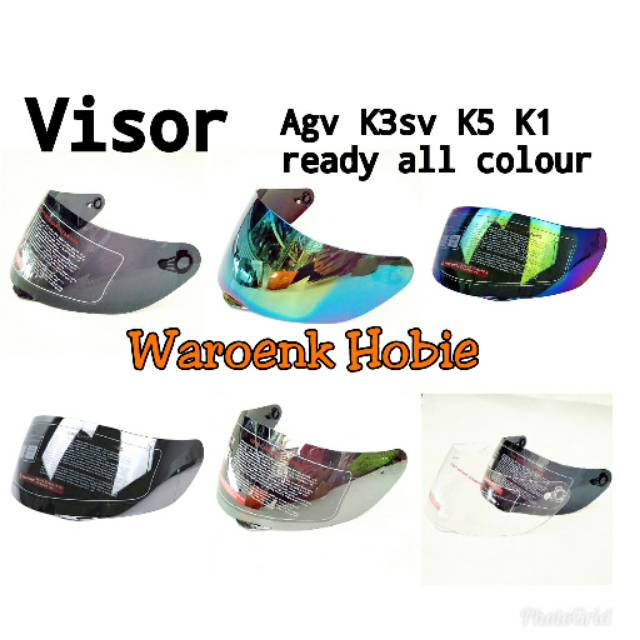 Visor / kaca helm Agv K3sv K5 K1, aksesoris helm full face & half face