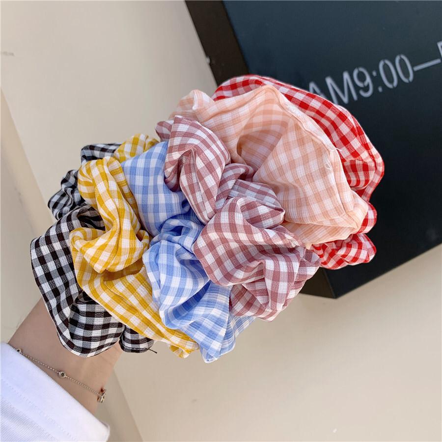 ☀ INDOLAND ☀ R184 Korea Ikat Rambut Kain Karet Wanita Scrunchie Elastis Kisi Tali Aksesoris Rambut