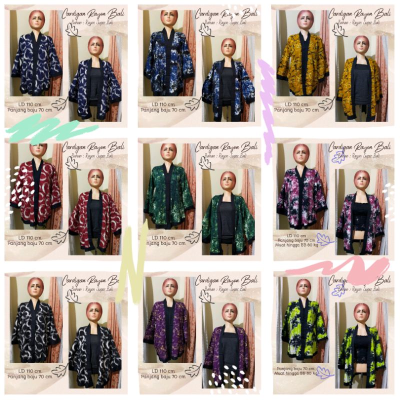 Cardigan //Cardigan Rayon Bali //Outer Rayon Super Bali //Daster Bali