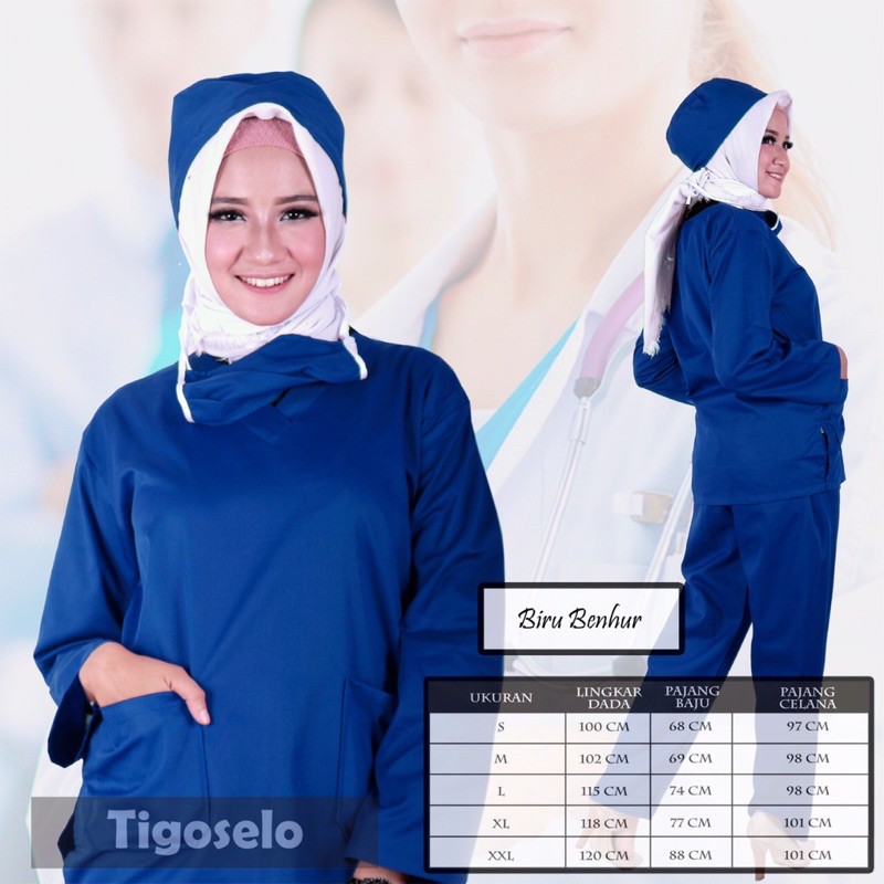 Baju Perawat / Baju Oka / Baju Jaga / Baju Oka Lengan Panjang / baju oka perawat