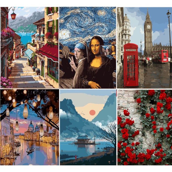 

Produk Terbaru Diy Set Painting By Numbers Canvas Lukisan Lukis Painting Number Type1