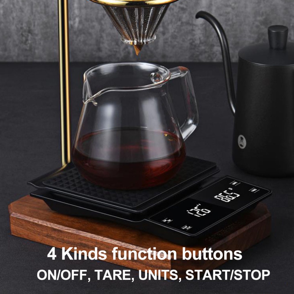 Timbangan Kopi Timer Digital [F] Dapur V60 Drip Coffee Scale Touch LED