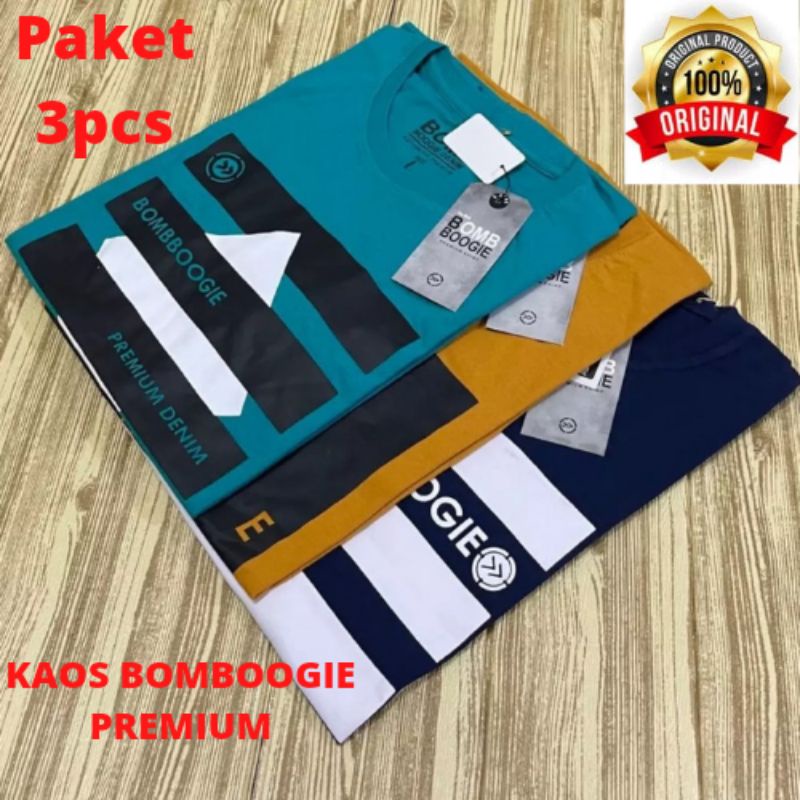 Paket 3Pcs 100ribu Kaos Bomboogiee premium branded matahari / MOTIF RANDOM ACAK | kaos pria | kaos pria dewasa | kaos pria distro MOTIF RANDOMACAK | baju pria BOMBOGIEE / Baju pria distro / kaos pria / baju / kaos / kaos pria big size