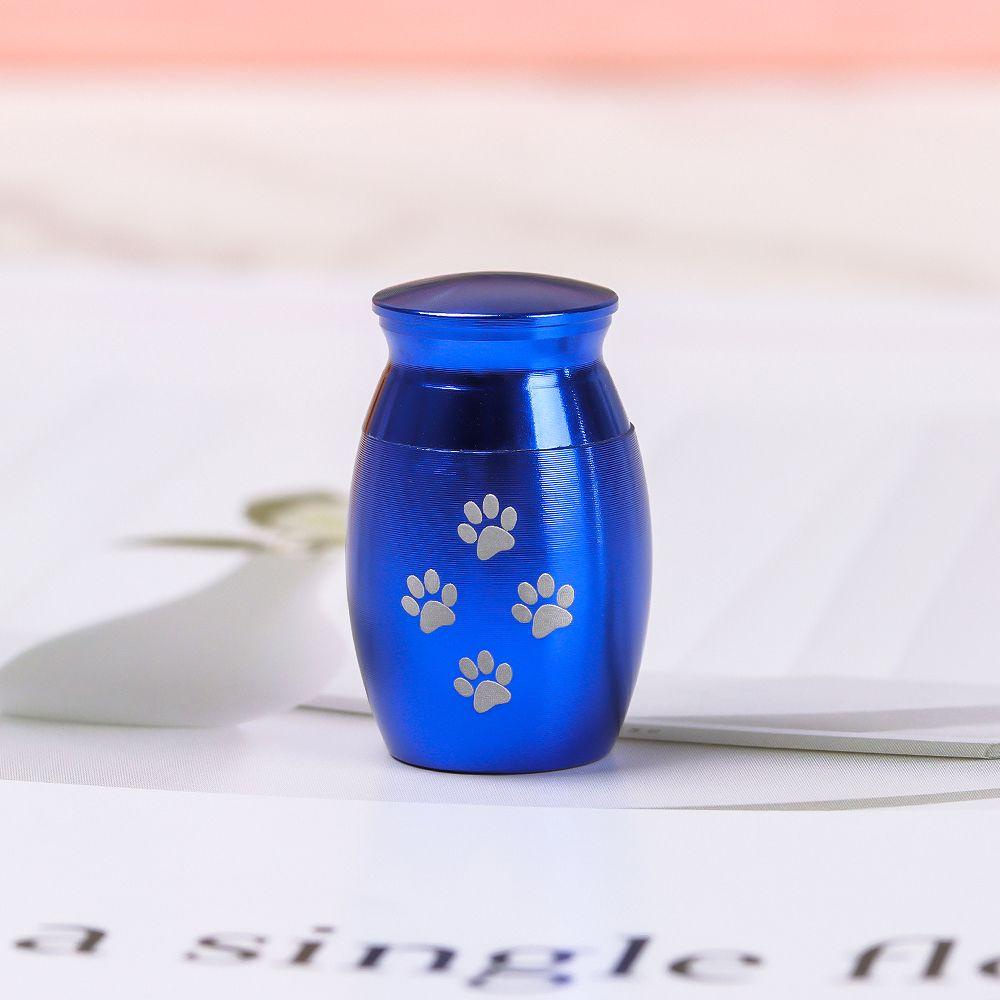 TOP Guci Kremasi Pet Mini Motif Kaki Kucing Anjing Bahan Aluminium Alloy Kenang Kenangan