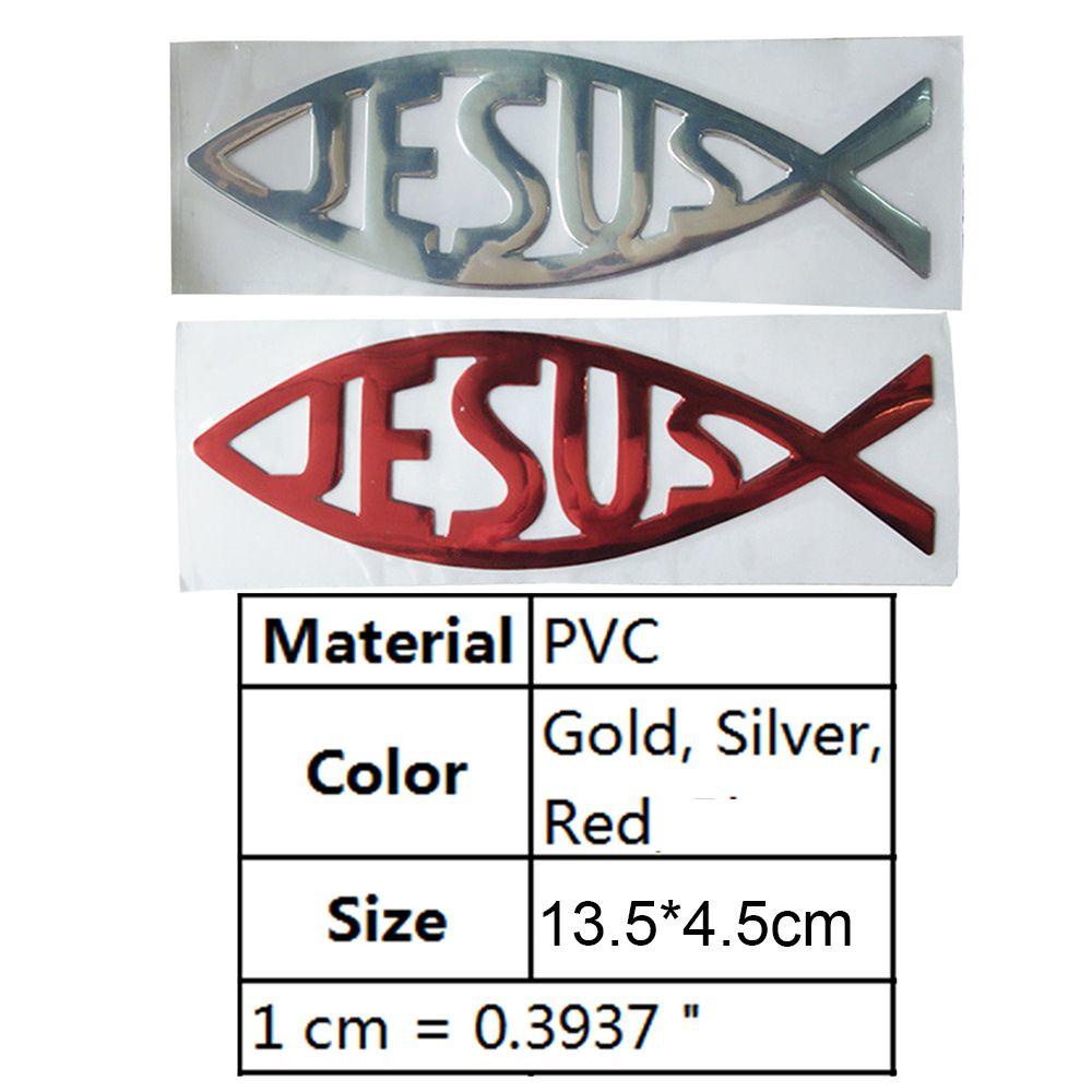 Stiker Mobil Populer Emblem Lucu Populer Badge Logo Simbol Ikan Yesus