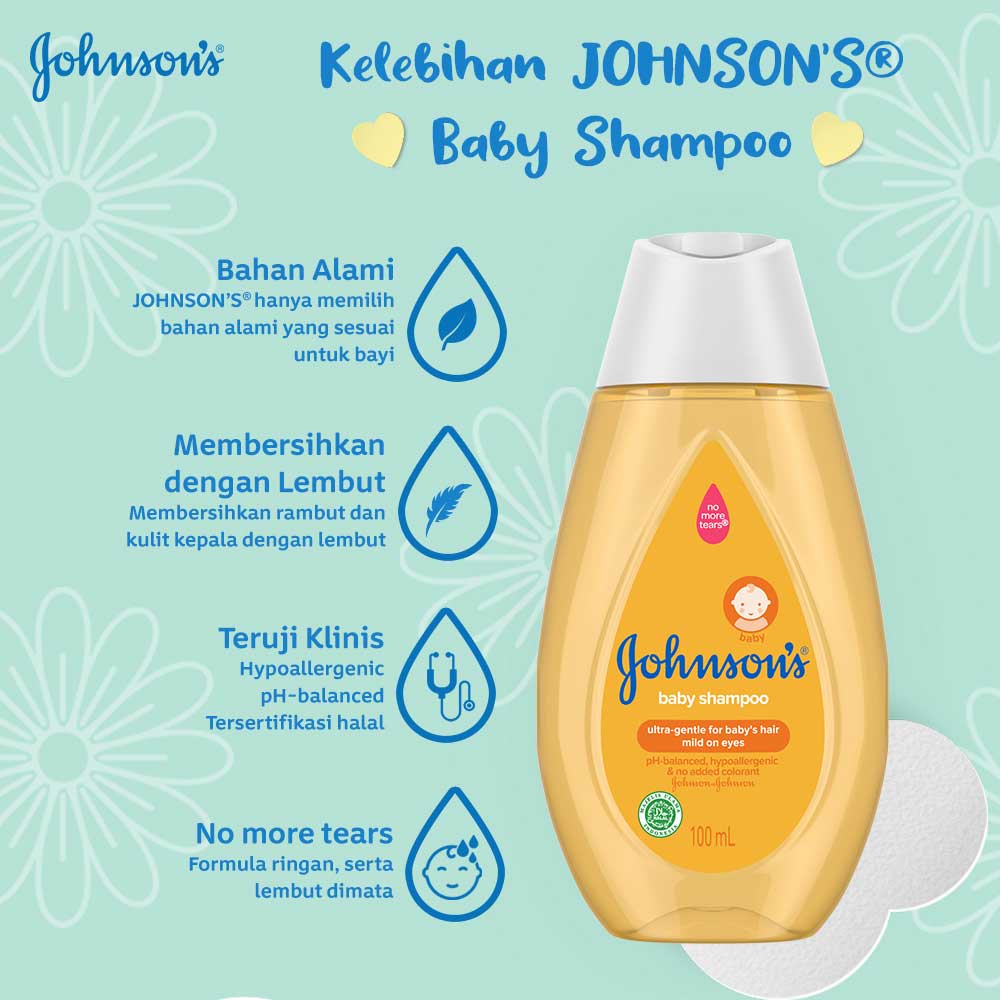 Johnson's Baby Shampoo Gold 50ml / 100ml - Johnsons Shampo Bayi 50 / 100 ml / Jonson Baby