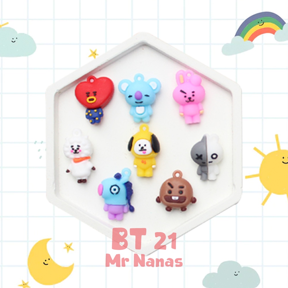 Extra Boneka Superhero Princess BT21 dan Extra Nama 6 Huruf Alfabet A sampai Z