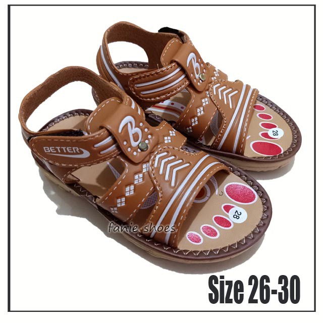 Better 26-30 / Sepatu Sandal Tali Velcro Anak Laki / Fashion Sepatu Anak Laki / Sandal Gunung Anak