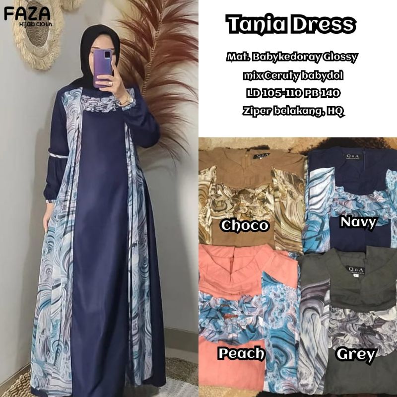 Tania Dress By FAZA HIJAB • Maxi Dress Gamis Wanita Muslim
