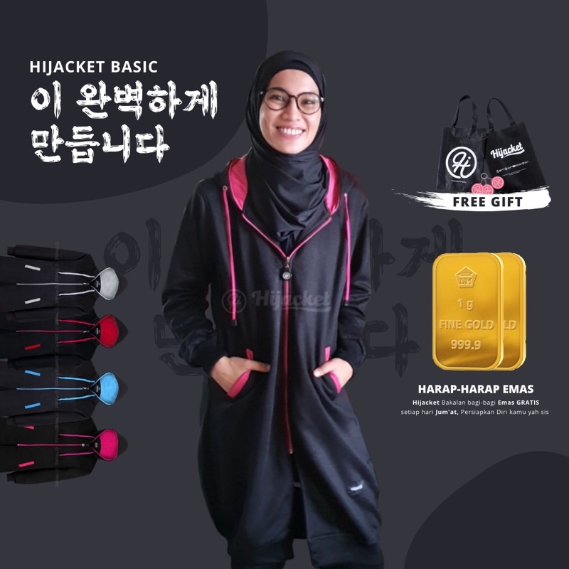 ✅Beli 1 Bundling 4✅ Hijacket BASIC Original Jacket Hijaber Jaket Wanita Muslimah Azmi Hijab Hijaket-1