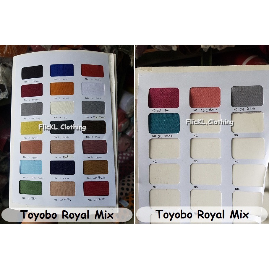 Bahan Kain Toyobo Royal Mix Katun Cotton Fodu Jilbab Gamis Muslim Kulot Rollan