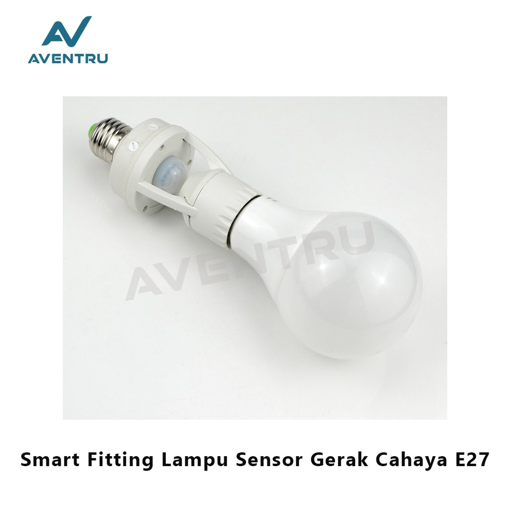 Smart Fitting E27 Lampu Bohlam dengan Infrared PIR Motion Sensor Gerak