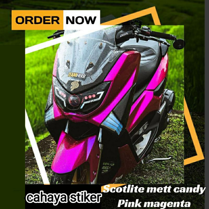 Stiker Skotlet Motor  Pink Magenta